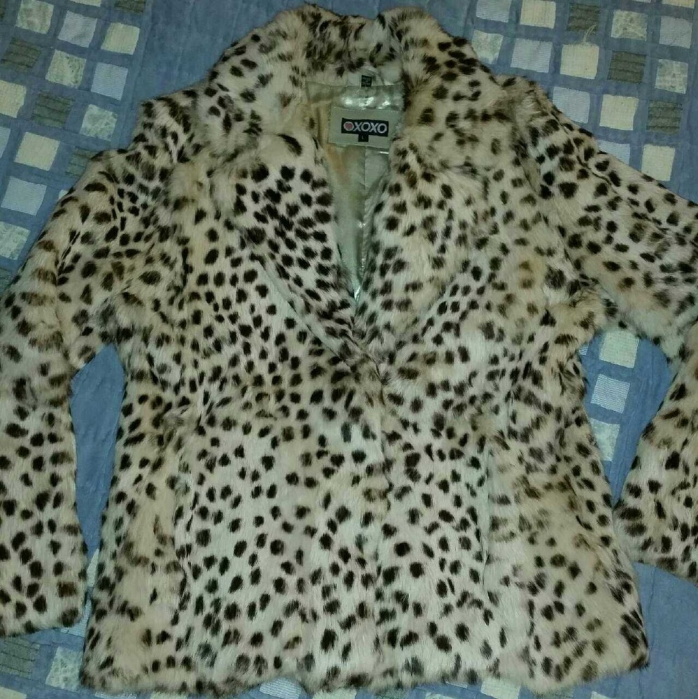 XOXO Real rabbit jacket size large also fits M